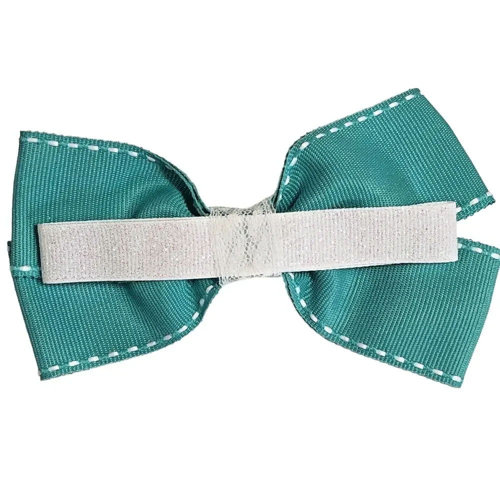 Hair Clip Barrette Lot Ribbon Bow Trendy New Coquette White Teal Glitter Ballet